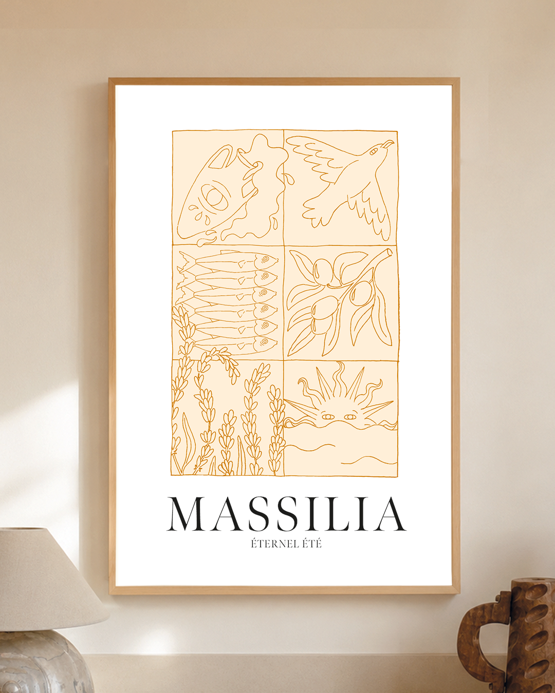 Affiche Marseille / MASSILIA Bronze - éternel été