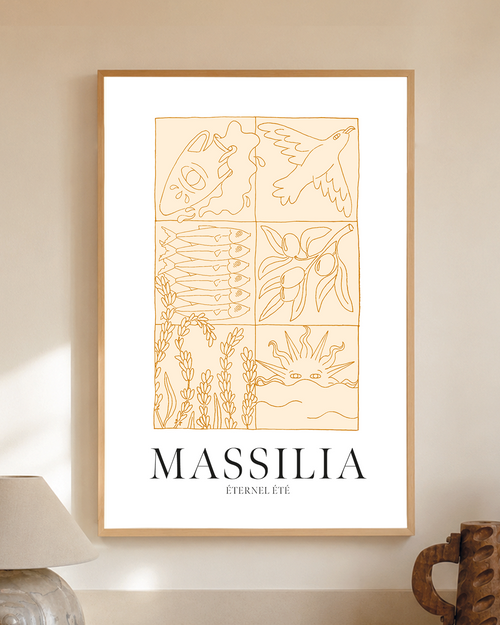 Affiche Marseille / MASSILIA Bronze - éternel été