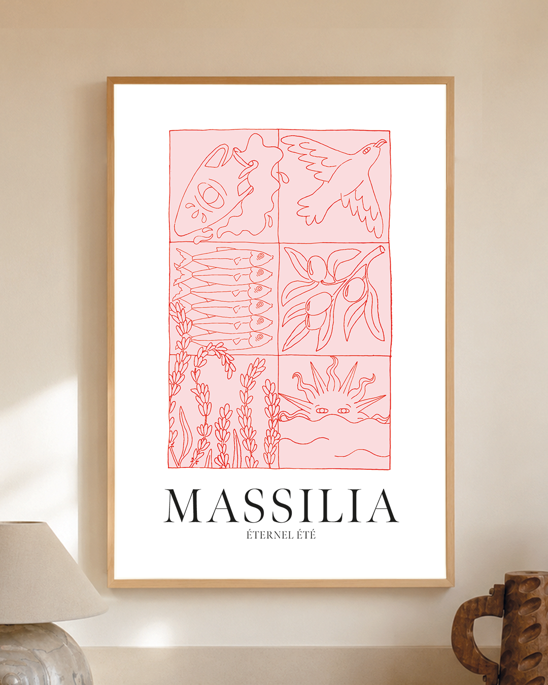 Affiche Marseille / MASSILIA Rose - éternel été
