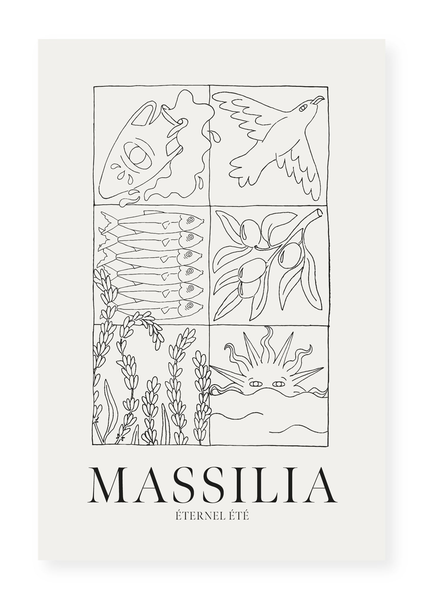 Affiche Marseille /MASSILIA - éternel été