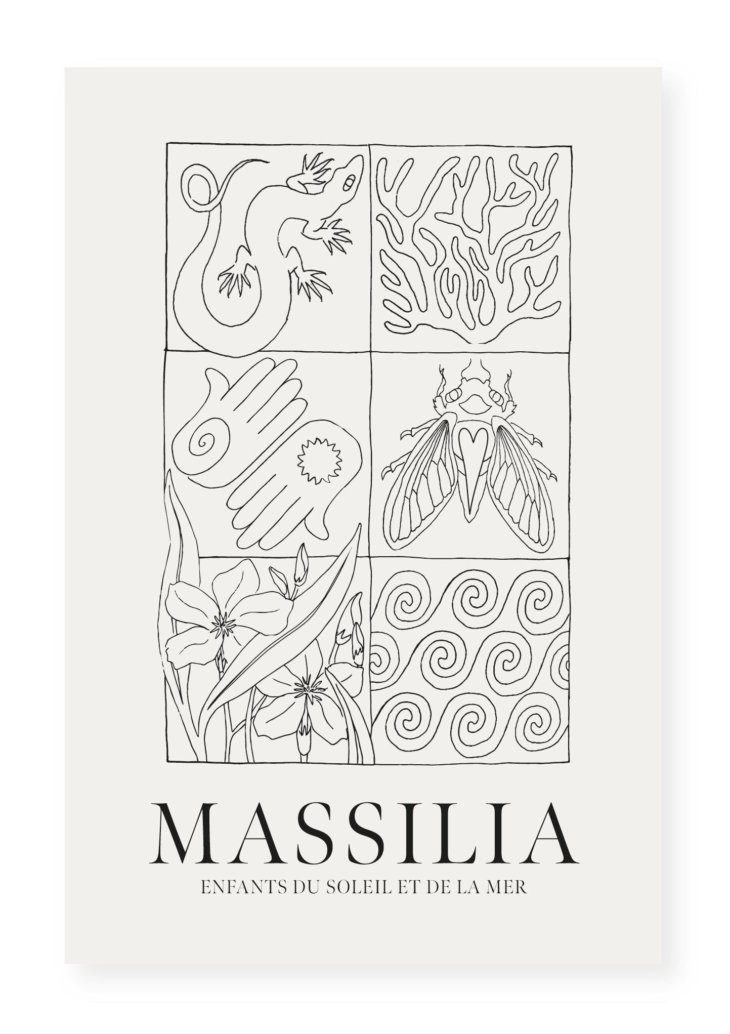Affiche MASSILIA Enfants du soleil et de la mer uni