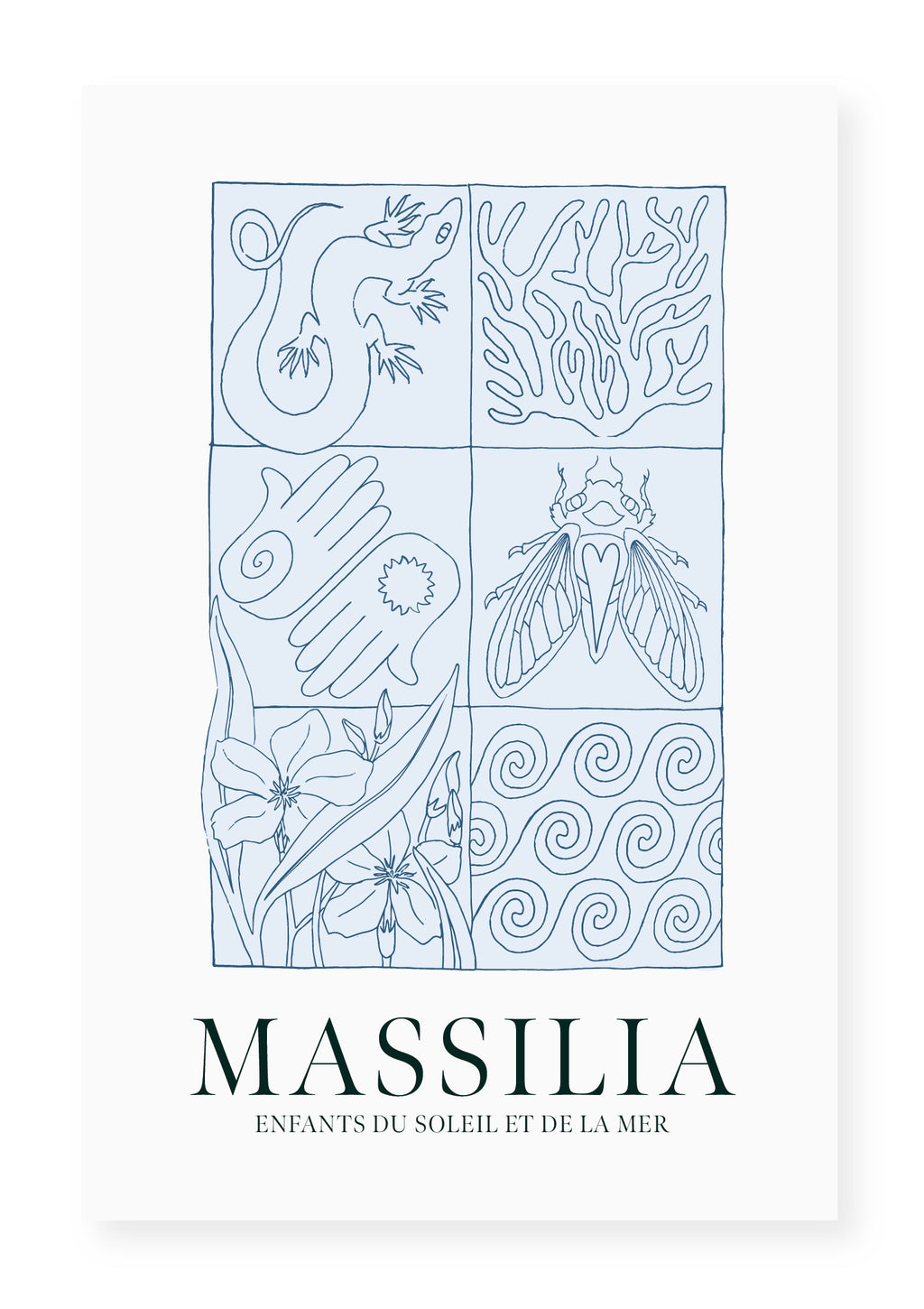 Affiche MASSILIA Enfants du soleil et de la mer uni