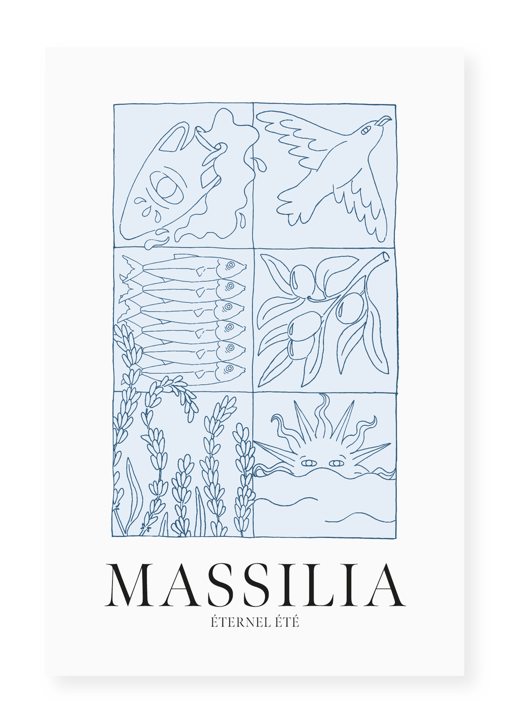 Affiche MASSILIA/ Marseille - éternel été