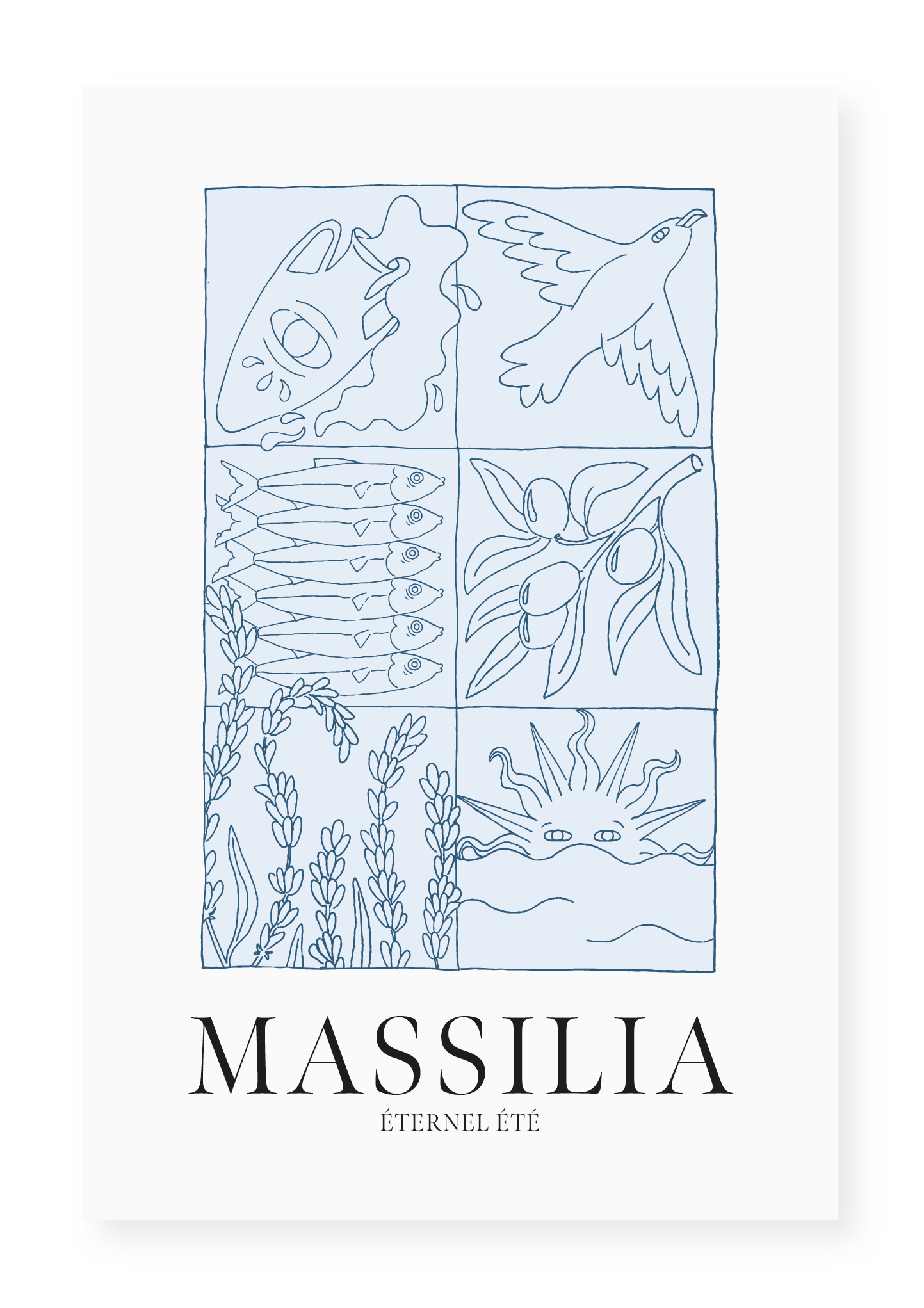 Affiche MASSILIA/ Marseille - éternel été