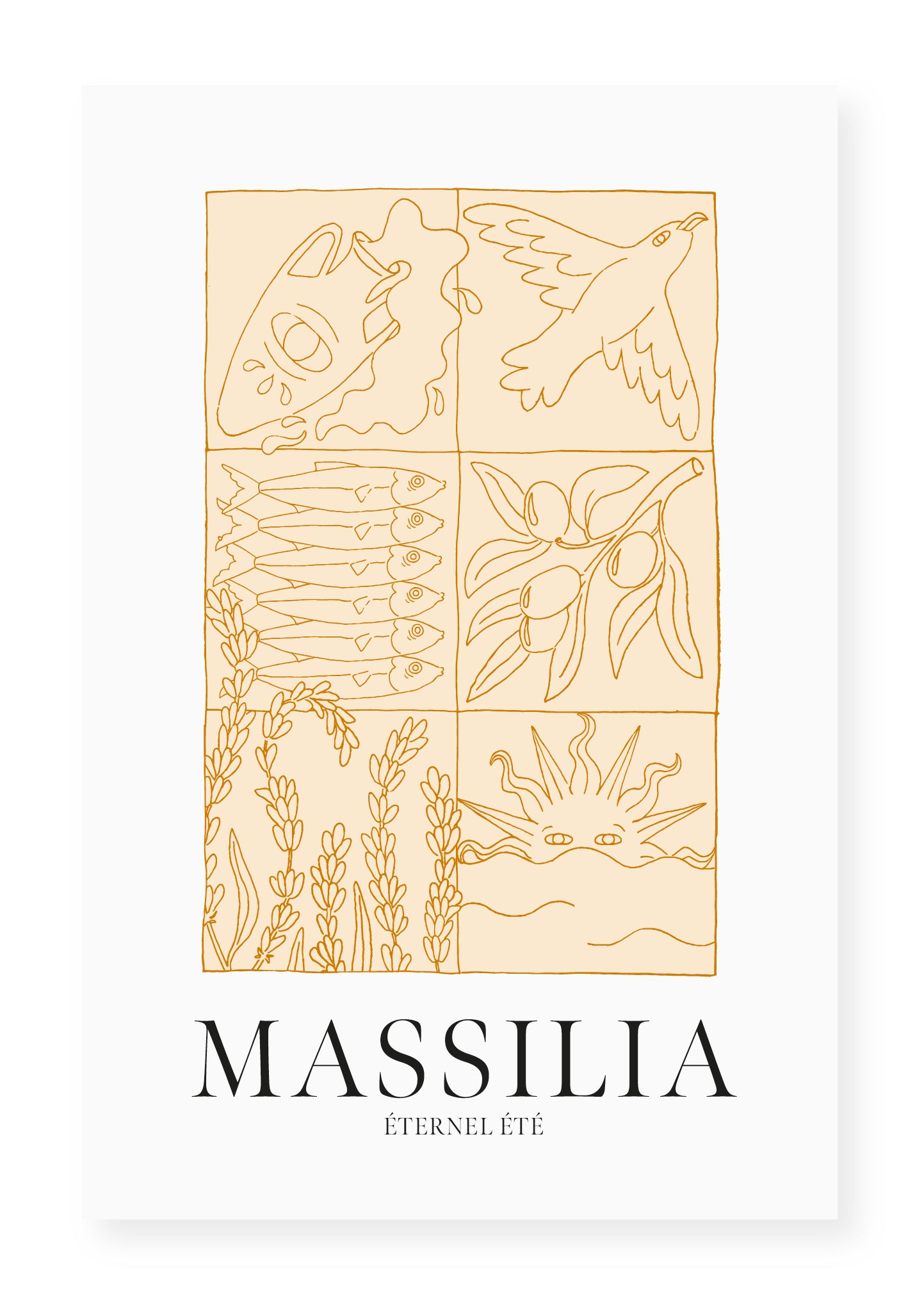 Affiche Marseille /MASSILIA - éternel été