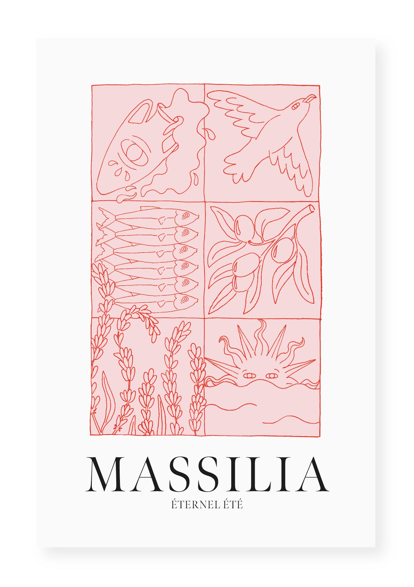 Affiche Marseille /MASSILIA - éternel été