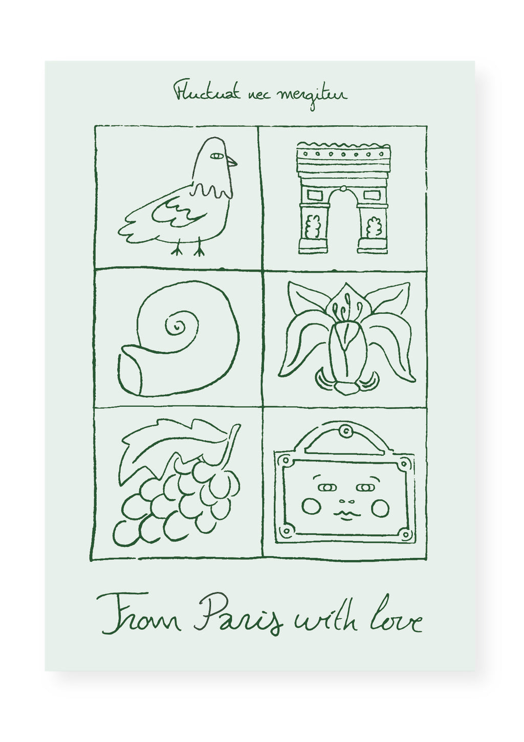 Carte postale Paris – From Paris With Love