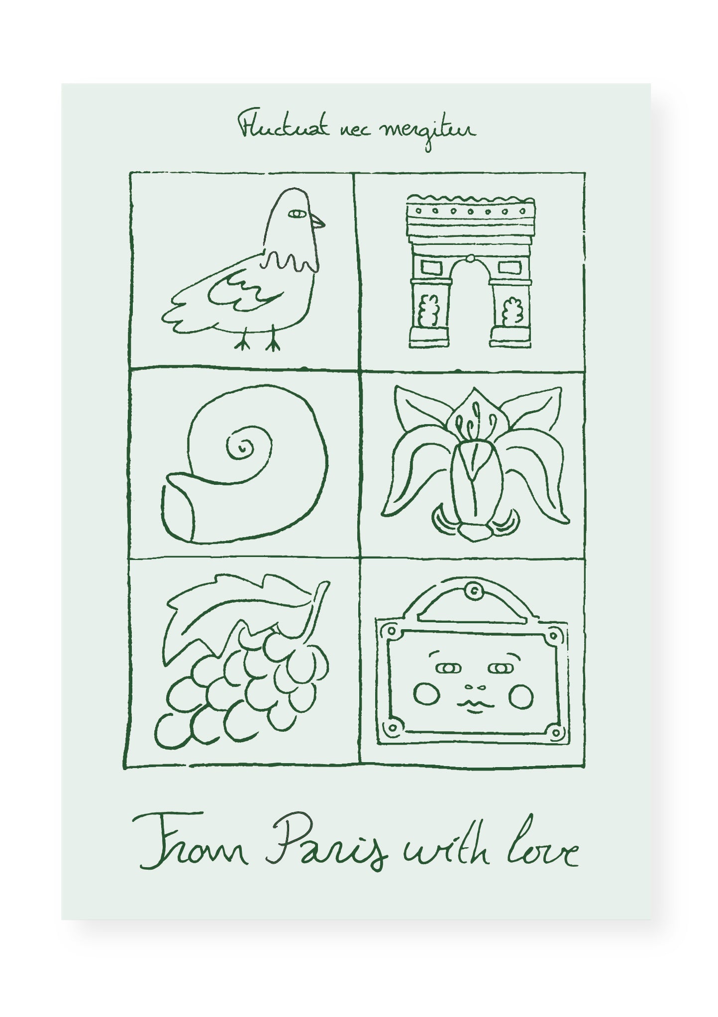 Carte postale Paris – From Paris With Love
