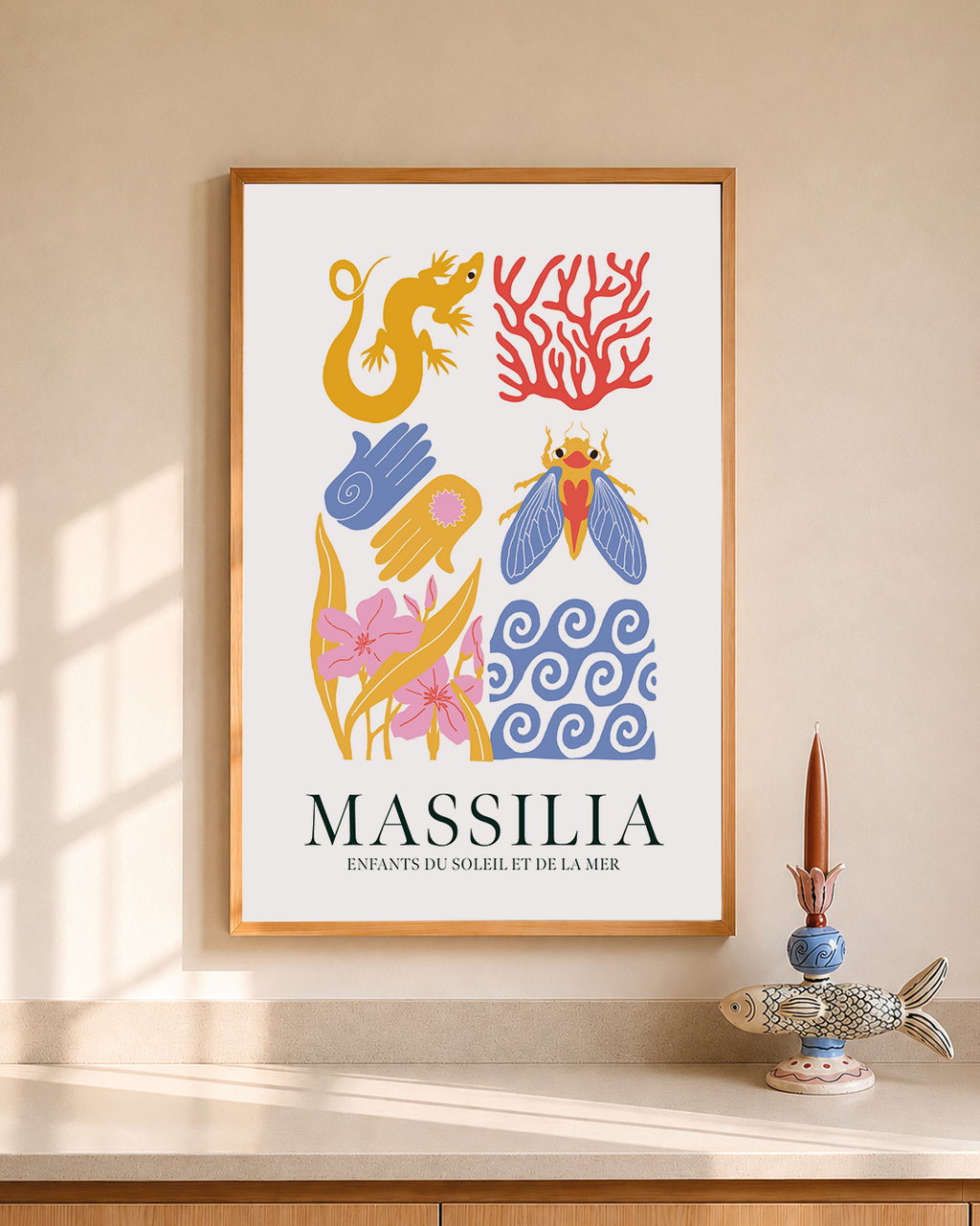 Affiche MASSILIA /Marseille - Enfants du soleil et de la mer RJB