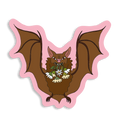 Sticker chauve-souris fleur